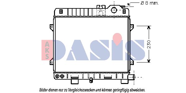 AKS DASIS radiatorius, variklio aušinimas 051400N